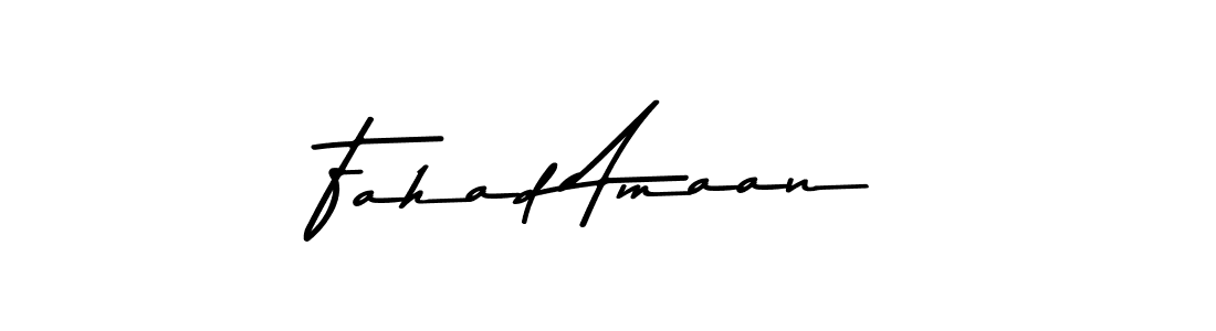 How to make Fahad Amaan name signature. Use Asem Kandis PERSONAL USE style for creating short signs online. This is the latest handwritten sign. Fahad Amaan signature style 9 images and pictures png